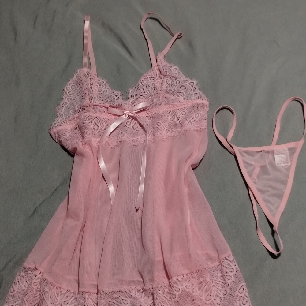 & Other Stories Blush Lace Slip Dress - Picture 5 of 5